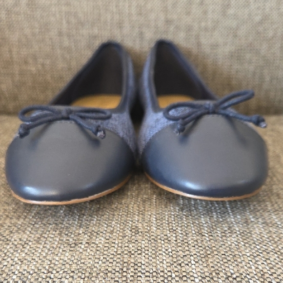 J. Crew Women's Navy Textured Flats - Picture 7 of 8